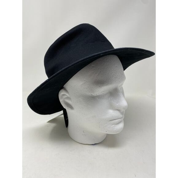 Brixton Womens Size Small Welsey Cotton Fedora Hat Black NEW - Picture 3 of 9